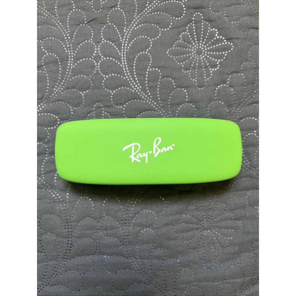 NEW RAY BAN JUNIOR KIDS LIME GREEN AUTHENTIC CLAMSHELL EYEGLASSES HARD CASE